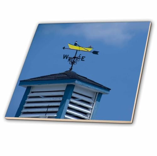3dRose Canada, Nova Scotia, Aulds Cove, Weathervane-CN07 CMI0371 - Cindy Miller Hopkins 12 Inch Ceramic Tile