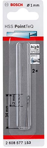 Bosch Professional 2x Forets hélicoïdaux HSS PointTeQ (pour métal, 1 x 12 x 34 mm, accessoires pour perceuse-visseuse)