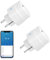 Jinvoo Smart Plug, WLAN-Steckdose, WiFi-Fernbedienung Mini-Steckdose, Stromüberwachung,Smart-Steckdose, Alexa-Steckdose kompatibel mit Alexa, Google Home, Smart Life,Fernbedienung, 16 A, 2er-Pack