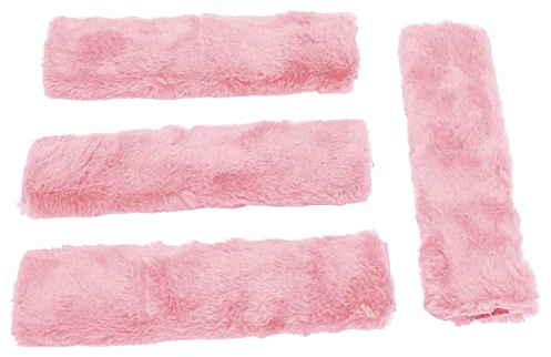 4Pack Seatbelt Covers for Kids,Seat Belt Cushion Cover,Infant Baby Car Seat Neck Shoulder Strap Pads,Soft Newborn Carseat Stroller Straps Covers Accessories(Pink)