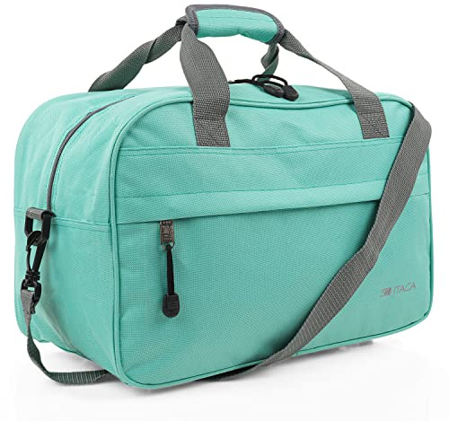ITACA - Bolsa de Viaje Cabina 40X25X20 Mujer y Hombre, Plegable, Ligera e Impermeable. Bolsa Fin de Semana Mujer, Bolsa de Viaje Mano Compatible Ryanair, Menta