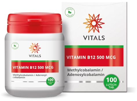 Vitals - Vitamin B12 500 mcg 100 Lutschtabletten mit 250 mcg Methylcobalamin und 250 mcg Adenosylcobalamin.