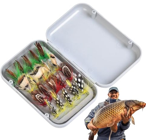 Fliegenköder, Angelfliegen-Set, Sortierte Angelköder, zum Forellenangeln, Köder zum Fliegenfischen auf Barsch, Süßwasserfische, Lachs und Forelle