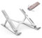 CAIFU Laptop Stand for Desk - Adjustable Laptop Riser Aluminum 6 Levels of Heigh Portable Laptop Holder, Foldable Riser Compatible with MacBook, Lenovo, Dell, HP (Silver)