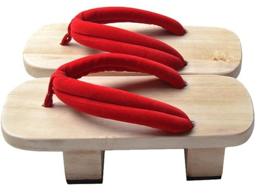 HiyyFloy Zapatilla Japonesa Geta De Verano, Zuecos De Madera, Sandalias con Plataforma De Fondo Grueso, Chanclas Japonesas Tradicionales De Tacón Alto con Suela Ancha De Dos Dientes