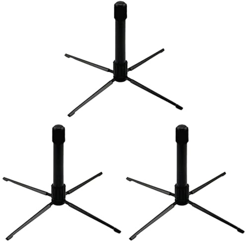 Vaguelly 3Pcs Portable Folding Flute Stand Wind Instrument Holder for Clarinet Compact Easy to Store for Displaying Instruments Musical Accessories for Home and Outdoor Use