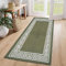 Cozy Haven Athena Runner Rug – Large Non-Slip Washable Carpet for Living Room, Bedroom, Hallway, Lounge, Dining, Kitchen, Modern Indoor Long Floor Runners (Green & Cream, 66x220 cm)