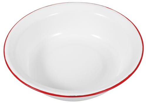 Ciieeo Tazón De Sopa Esmaltado Cuenco Vintage Fuente Para Ensaladas Cuencos De Esmalte Tazón Frutero Ensaladeras Para Servir