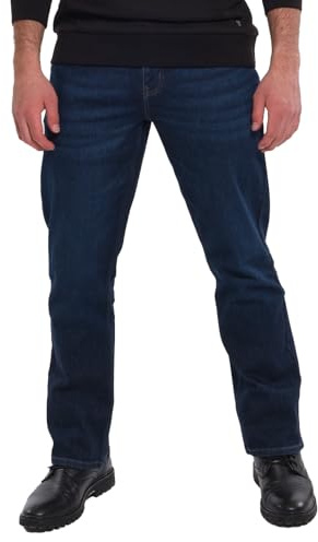 The Perfect Jean TPJ Mens Bootcut Fit Jeans 99% Cotton Denim (Mariner - Dark Blue, 34Wx34L)