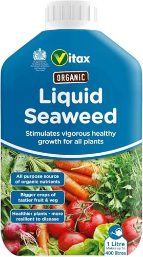 Organic Liquid Seaweed Fertiliser – 1L, Natural Plant Growth Booster, Enhances Root Development & Overall Plant Health, Ideal for Flowers, Vegetables, Shrubs & Trees – Boosts Growth – Pack of 1