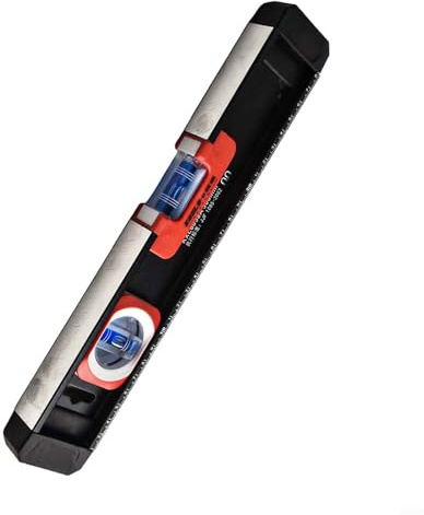 Fauhapyway Strumento magnetico professionale per livella a bolla d'aria in lega di alluminio con forti magneti per la costruzione di layout di misurazione 30-120 cm (30 cm)