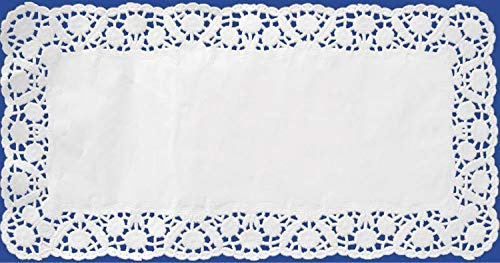 VEPATIM 100 punte decorative per torte quadrate, 18 x 30 cm, colore bianco