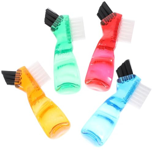 Genérico Cepillos para Limpieza de Prótesis Dentales, Set de 4 Mini Cepillos Multifuncionales para Uso Personal y Limpieza en Hogar