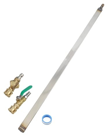 WheatThrive Bacchetta per la pulizia del radiatore, ugello per idropulitrice, lancia in acciaio da 61 cm, spray piatto 4500 psi, per alette di raffreddamento auto e camion