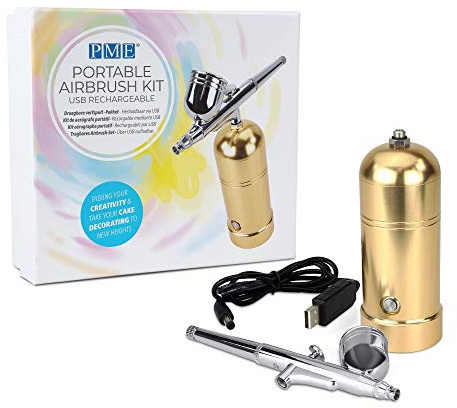 PME AB140 Airbrush Tårtdekoration, Aluminum, Guld