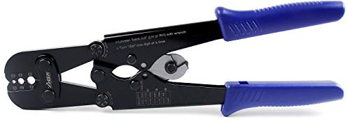 Zhushan Wire Rope Crimping Tool - Heavy Duty Crimper & Cutter for Aluminum Oval Sleeves, Crimp Ferrules, and Loop Sleeves (1/16 to 1/8) - Ideal for Fish Line, Cable, and Wire
