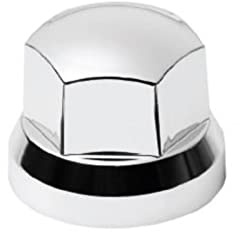 KRAM-TRUCK 100x Tapas de tuercas de rueda cortas de plástico para camiones y remolques Ancho de llave 32 mm Resistente a los arañazos para MAN DAF Scania Mercedes Camiones Remolques Chrome