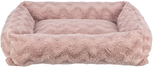 TRIXIE orthopädisches Hundebett Vital Loki 80 × 60 cm in rosa - hochwertiges Hundekissen mit Memory Foam - Hundekorb für mittelgroße Hunde - gelenkschonend und entlastend - 37937