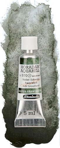 Schmincke – HORADAM® AQUARELL, Super Granulation, Nebel Schwarz, 5 ml, sehr stark granulierende Farbtöne, feinste, supergranulierende Aquarellfarben