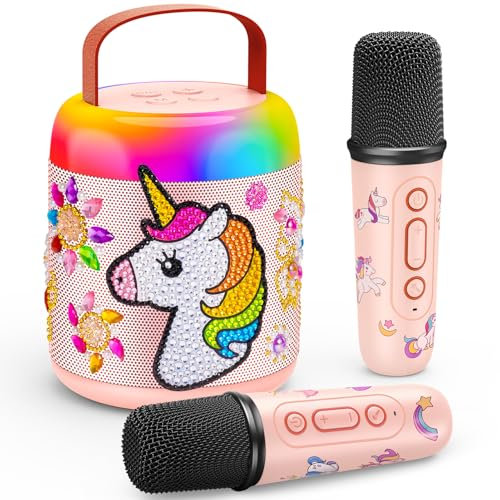Gralal Karaoke Machine 2 Microphones, Unicorn Gifts for Girls 3-12 Year Old Girl Gifts, Girls Toys Age 3-10 Girls Birthday Presents, Kids Microphone Kids Toys for 4-12 Year Old Girls