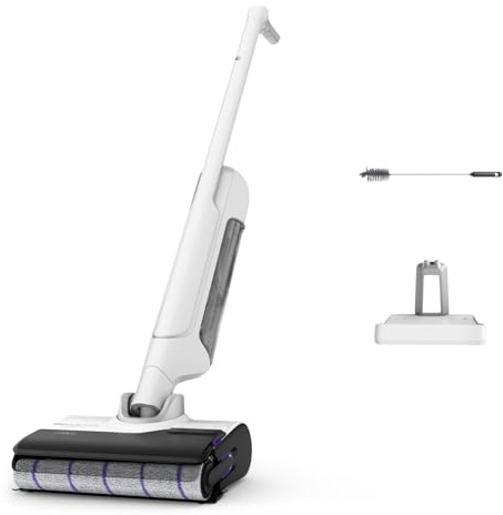 Rowenta X-Clean 10, Lavapavimenti Senza Fili, Autonomia 60', Tecnologia Smart, Assistente Vocale, Autopulizia e Asciugatura, Doppio Serbatoio Solido/Liquido, Tutti i Pavimenti, Pulizia Bordi, GZ7035