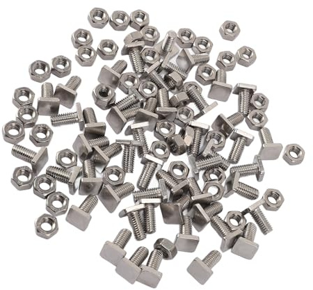 Glomora 50 Juegos de Tornillos de Invernadero de Acero Inoxidable Montaje rápido Tornillos M6 X 13 Juego Surtido de Herramientas de Tuercas M6