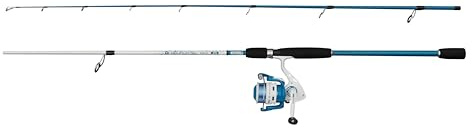Mitchell Neuron SW II Combo de caña y Carrete para Calamar | Set de Pesca de Calamar en Agua Salada | Carrete con 1+1 roientos | Cuerpo de Grafito | Preenrollado |3000 | 2,10 m | 10-30 g