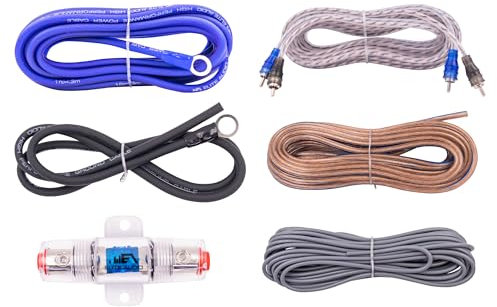 Elite Audio EA-OB08G Kit d'installation complet pour amplificateur de voiture 2 canaux 1000 W