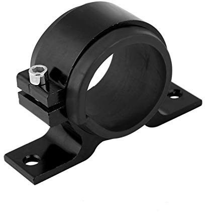 VOBOR Fuel Pump Bracket, 50mm Aluminium Alloy Gas Pump Mounting Bracket, Fuel Filter Pumps Clamp, Car Fuel Pump Fixing Bracket (Black)