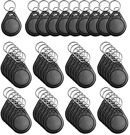 CDIYTOOL Näherungs-ID-Kartenschlüssel, 50PCS 125kHz RFID Wechselbare Schlüsselanhänger Token Tag Rewritable RFID Schreibbare Token Näherungs-ID Zugangskontrolle Karte Programmierbar