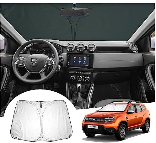 GAFAT Dacia Duster 2 2018-2023 2024 Sun Protection Front Windscreen Indoor, Duster 2023 Windscreen Parasol Sun Visor, UV Protection, Cooling, Interior Protection, Dacia Duster Accessories