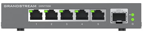 GRANDSTREAM GWN7700M Switch non gestibile 2.5G Multi-Gigabit, Porte: 5 x 2.5GbE RJ45, 1x SFP+, alloggiamento in metallo, PSU 12V/1A Marca