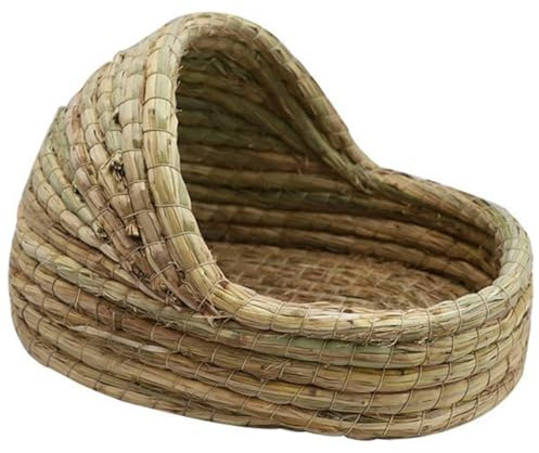 FRCOLOR Hasennest Strohbett Hamster Gewebtes Nest Natürliches Aus Stroh Gewebtes Schlafbett für Haustiere