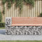 QJBSAVVA Gartenbank, Esszimmerbank Bettbank Sitzbank Bad Schuhbank Geeignet für Living Room Garten Büro Küche aus Gabionen 122x71x65,5 cm Massivholz Douglasie
