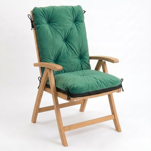 4L Textil Cojin Silla de Jardin Cojin Silla Exterior Cojin Suelo Cojines para sillas de terraza Cojines Exterior Jardin (50x70x50 cm, Verde)