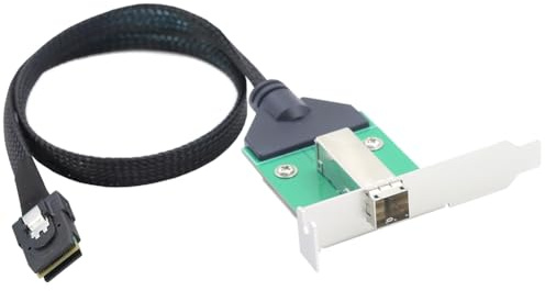 yomoe Adaptador de Cable de Servidor de Datos Externo Mini SAS HD SFF-8644 Hembra A Mini SAS SFF-8087 36P Macho de 12 G