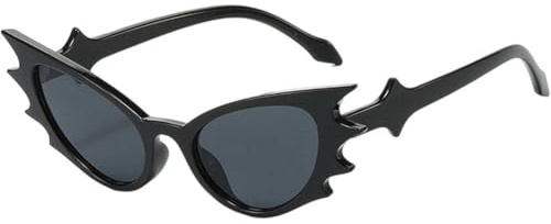 Brxmpn Occhiali Sole retrò a Forma di Pipistrello, Occhiali Gotici, Occhiali Sole a Forma di Farfalla, Occhiali Originali E Funky per Feste di Halloween per Donne, Uomini E Bambini