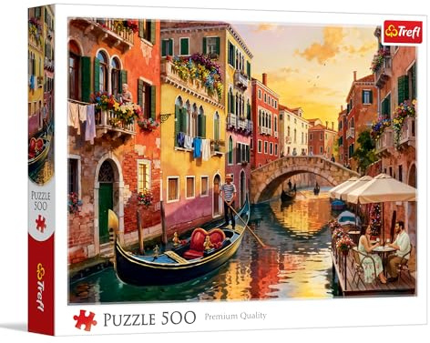 Trefl - Venise au Coucher du Soleil - Puzzle de 500 pièces - Puzzle à Monter soi-même, Divertissement créatif, pour Adultes et Enfants à partir de 10 Ans
