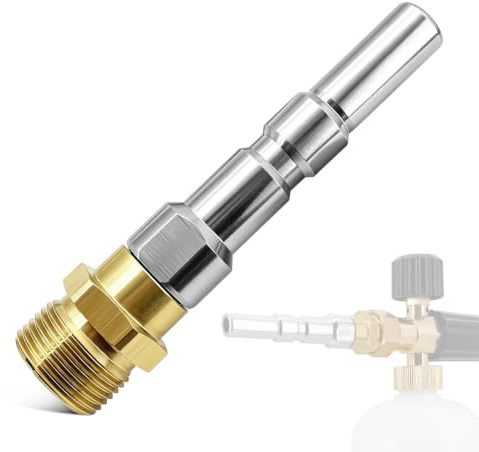 Adapter M22 x 1,5 AG D12 för högtryckstvätt, snabbkoppling i mässing och rostfritt stål, nilfiskadapter, för KEW, för Alto, för WAP, för Kranzle, Skum, Pistol, Biltvätt