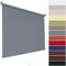 Springrollo Mittelzugrollo Schnapprollo Rollo | 13 Farben | Breite 62-202 cm Höhe 180 cm | Stoff Blickdicht lichtdurchlässig | Wand- und Deckenmontage (Größe 122 x 180 cm, Farbe Dunkelgrau, Grau)