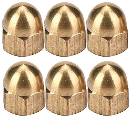Messing-Hutmuttern-Set, Gewölbte Messing-Hutmuttern, Silikon-Dichtungswerkzeug, Kopfkappe, Sechskantmuttern-Set, Fahrzeugbefestigungen (M5 (20 Stück))