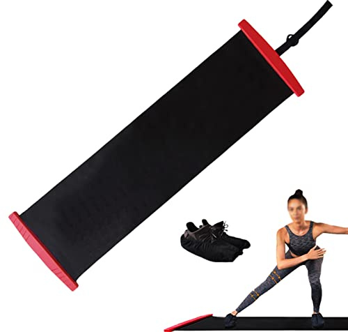 Tabla deslizante de patinaje de velocidad, tabla deslizante para hacer ejercicio, tabla de entrenamiento con topes finales, botines deslizantes, para fitness, ejercicio cardiovascular de equilibrio