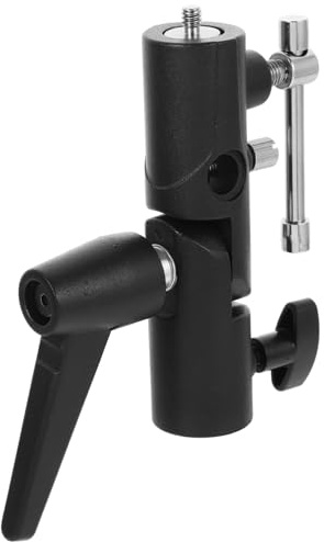 BESTonZON Support de Lampe Flash et Parapluie de Photographie en Alliage D'aluminium Compatible Trépied Design en H, Léger et Compact Hors Caméra