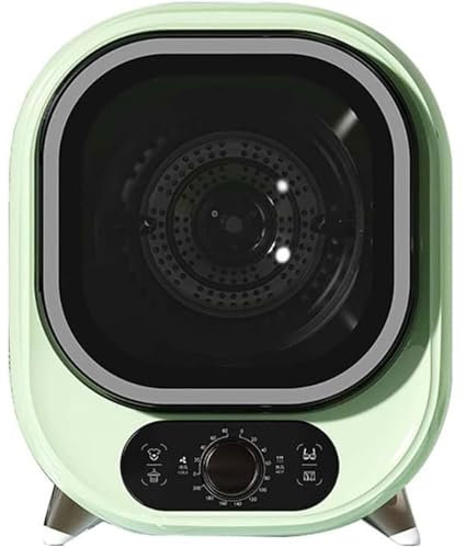 ERSDM Petit sèche-Linge, sèche-Linge à condensateur Portable de 3 kg, Mini-sèche-Linge à essorage Automatique à 5 Modes de séchage, for Utilisation sur comptoir ou Montage Mural (Color : Green)