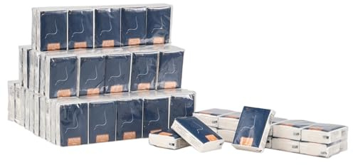 Sandmovie 100 Packungen Mini Pocket Gesichtstücher, 4-lagige Taschentücher in Reisegröße