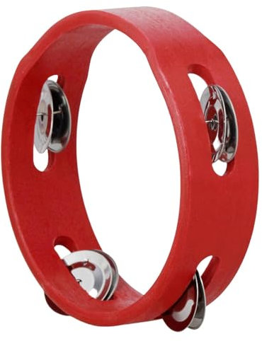 Tamburin für Kinder,Tamburin für Kinder aus | Handtrommelglocke | 6 Zoll pädagogisches Handinstrument Metallschellen Tamburin, Holztamburin für Kinder ab 3 Jahren