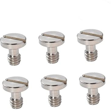 POPETPOP 6piezas Tornillos Acero Inoxidable Para Trípodes Cámara y Placas Liberación Rápida Compatibles Con Monopod y Accesorios Estándar