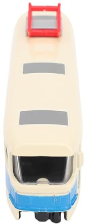 POENVFPO Juguete Modelo de Tren de Aleación, Artesanía Exquisita para Niños, Coleccionable Clásico con Luz Musical y Puertas Que Se Abren, Juguete Educativo de Trenes de Simulación de Alta (Blue)