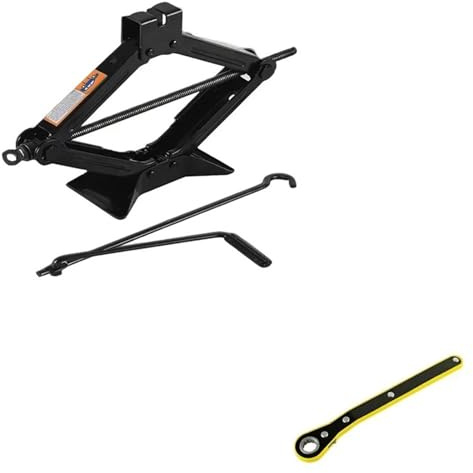 Gato Tijera para Coche Gato de Tijera con manivela Manual 08T 1T 2T, Gato portátil for Ahorro Trabajo, reparación neumáticos, Herramienta Especial Repuesto for SUV(1T Set)
