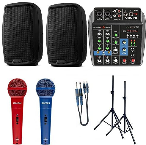 821 PACK IMPIANTO AUDIO COMPLETO PER DJ PUB DISCOBAR KARAOKE